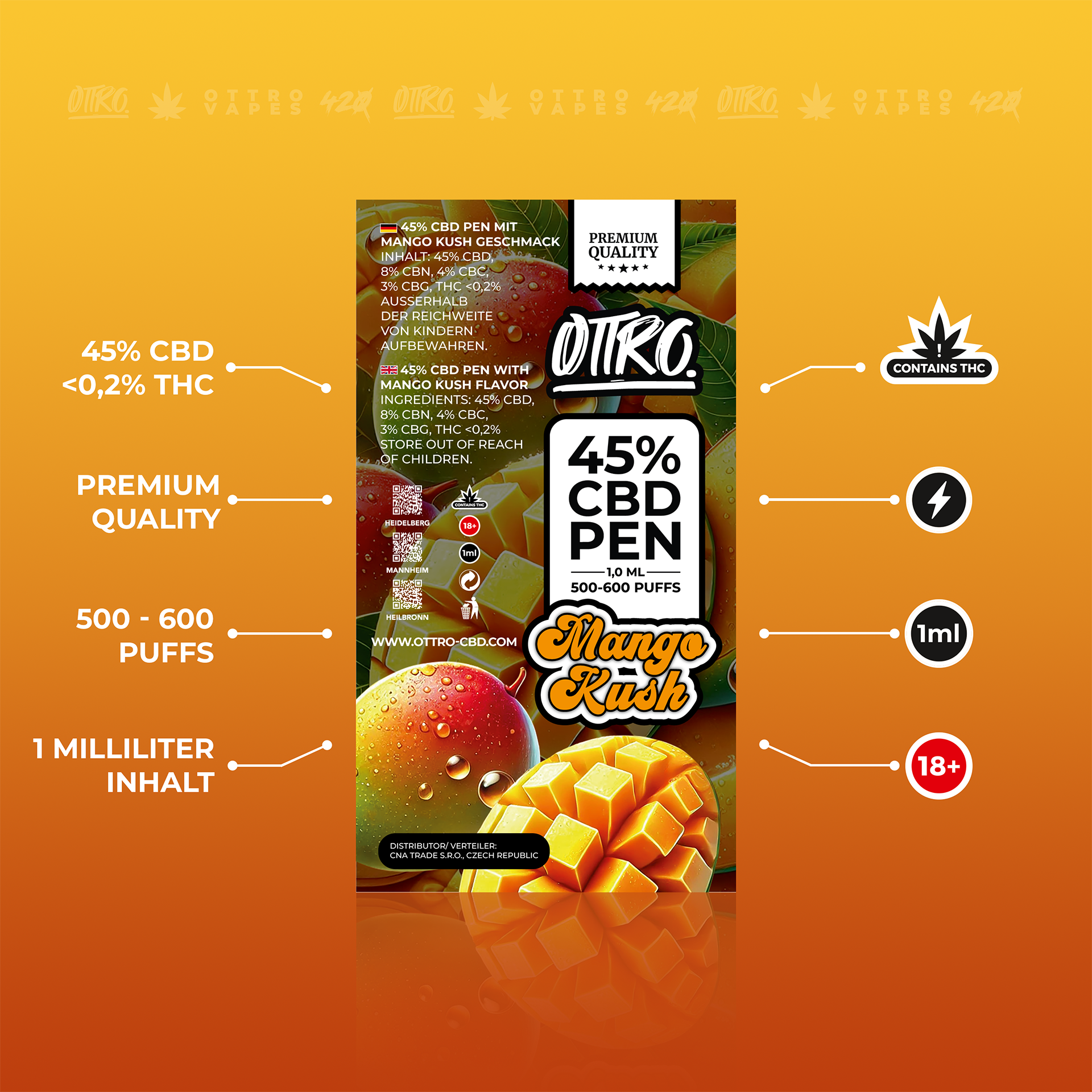 MANGO KUSH Premium CBD Vape kaufen | OTTRO CBD MANGO KUSH Premium CBD Vape kaufen | OTTRO CBD